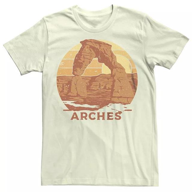 Mens Arches Rock Desert Sunset Circle Graphic Tee Product Image