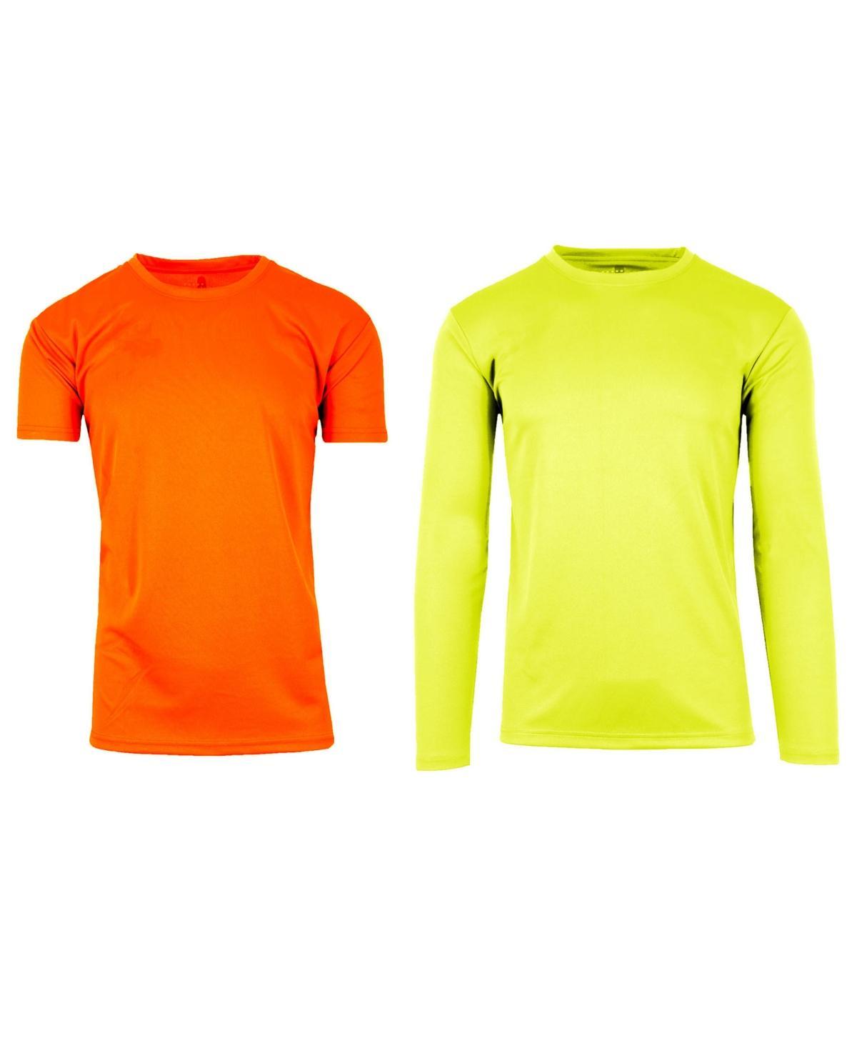 Galaxy By Harvic Mens Short Sleeve Long Sleeve Moisture-Wicking Quick Dry Performance Crew Neck Tee-2 Pack Product Image