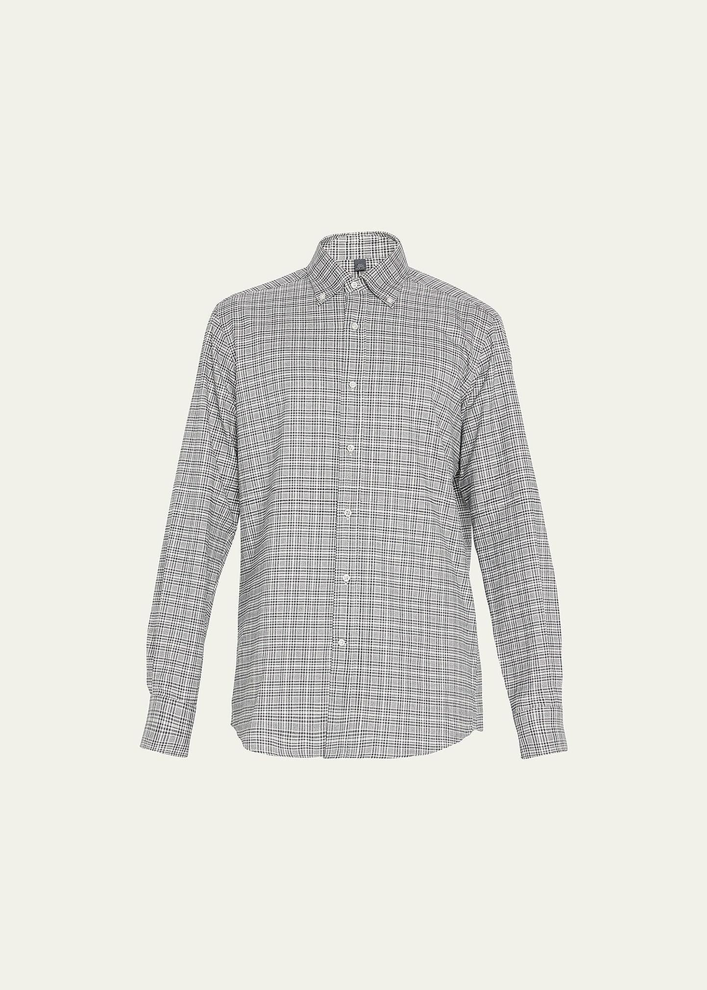 Mens Plaid Flannel Sport Shirt Product Image