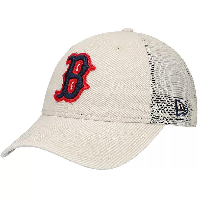 Mens New Era Stone Boston Red Sox Game Day 9TWENTY Adjustable Trucker Hat Product Image