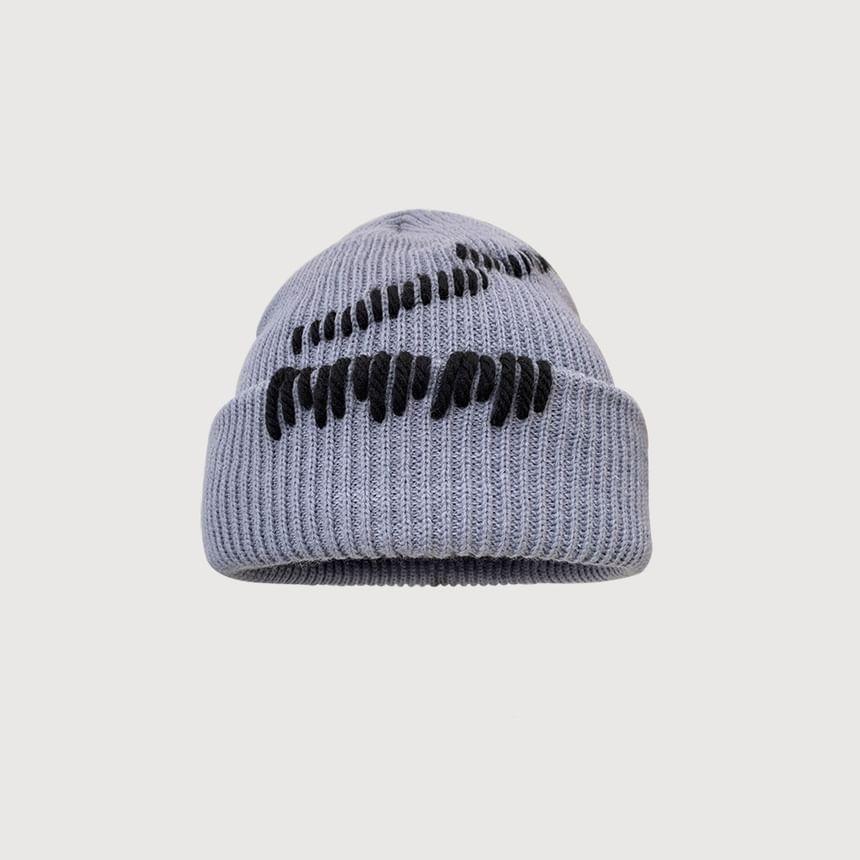 Contrast Stitching Ribbed Beanie Product Image