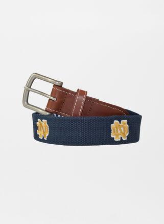 Peter Millar Mens Notre Dame Belt | Color: Patriot Navy | Size: 42 | ND Product Image