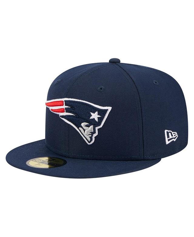 Mens New Era New England Patriots Main 59FIFTY Fitted Hat Blue Product Image