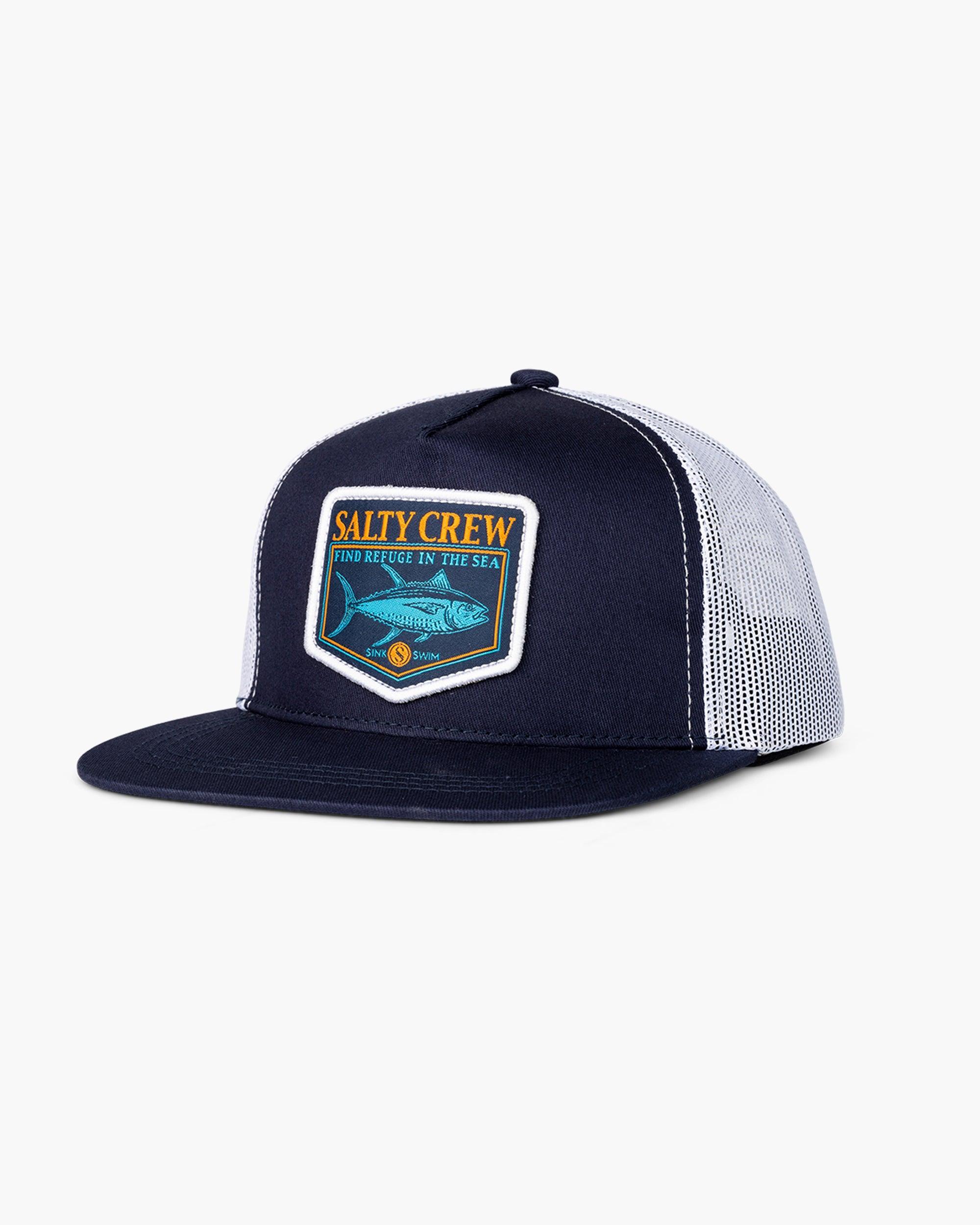 Angler Trucker Hat - Navy White Male Product Image