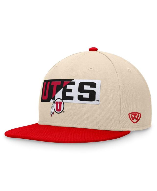 Top of the World Mens Khaki Utah Utes Goalaso Snapback Hat - Khaki Product Image