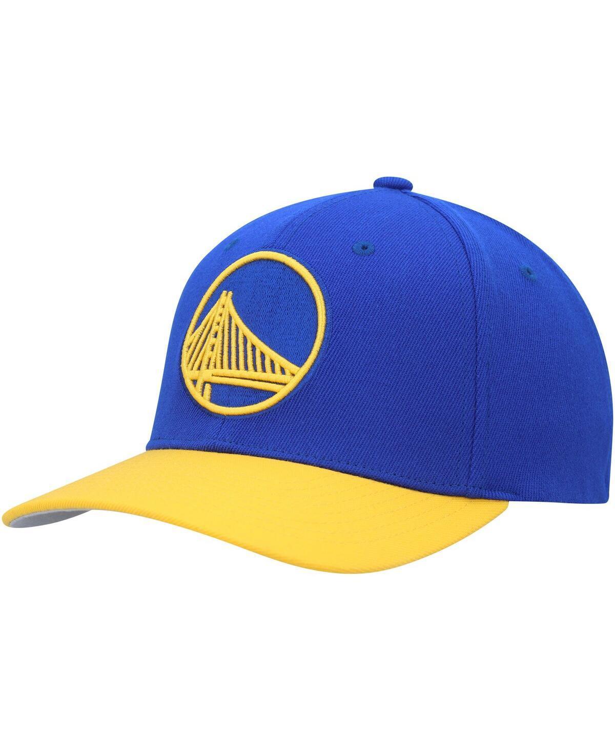 Mens Mitchell & Ness Royal Golden State Warriors Mvp Team Two-Tone 2.0 Stretch-Snapback Hat - Royal Product Image