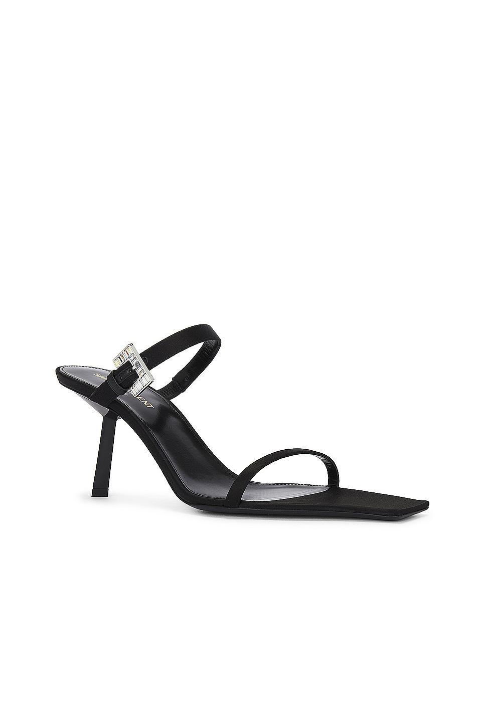 Saint Laurent Hope Mule Sandal in Black Product Image