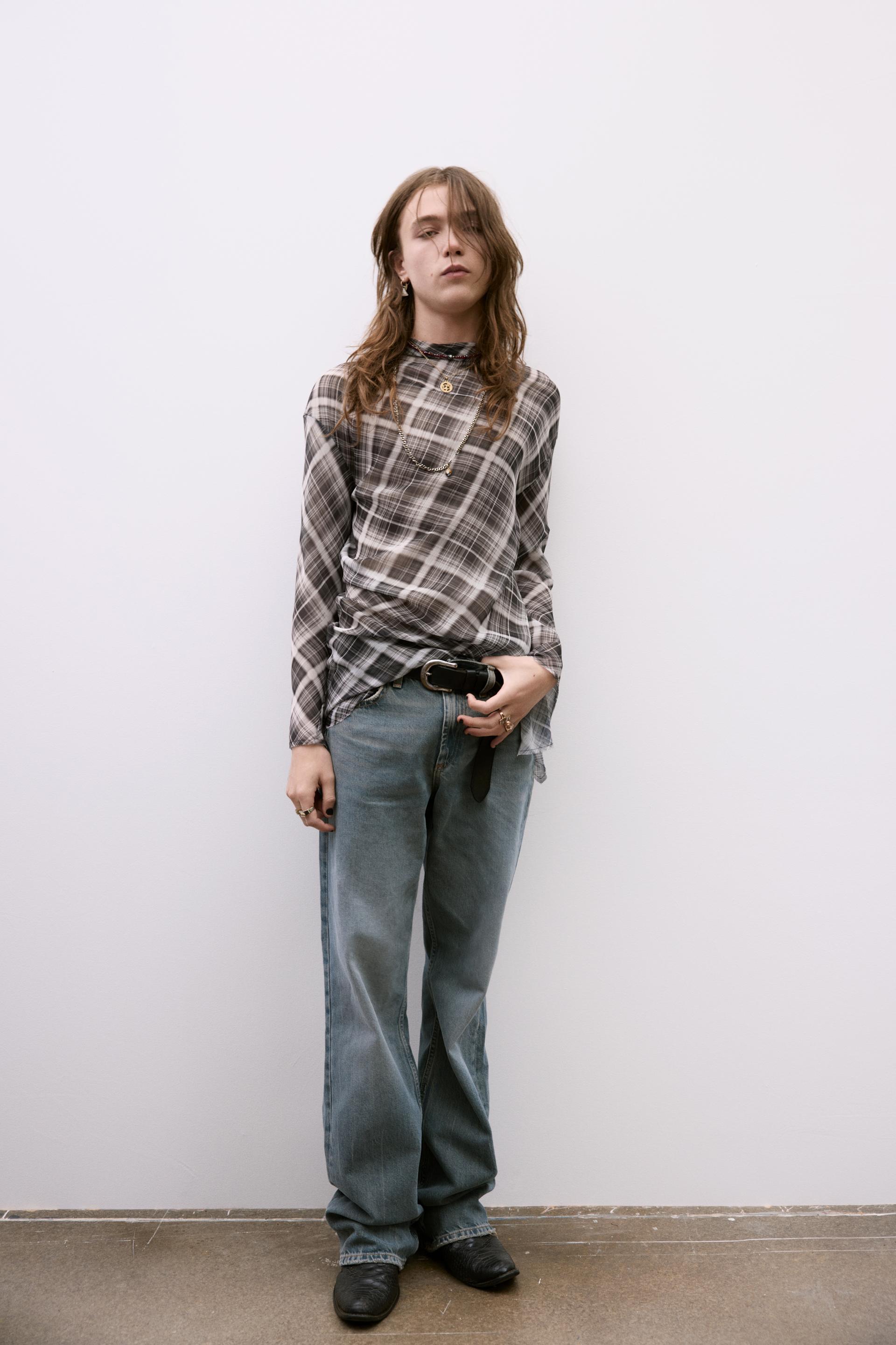 ASYMMETRIC CHECKERED TOP Product Image