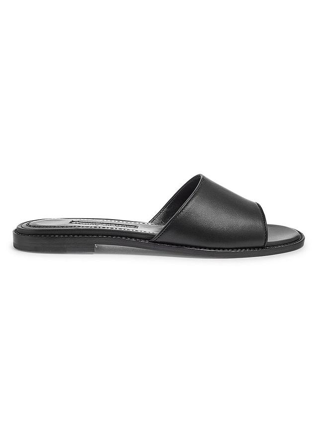 Safinanu Leather Flat Slide Sandals Product Image