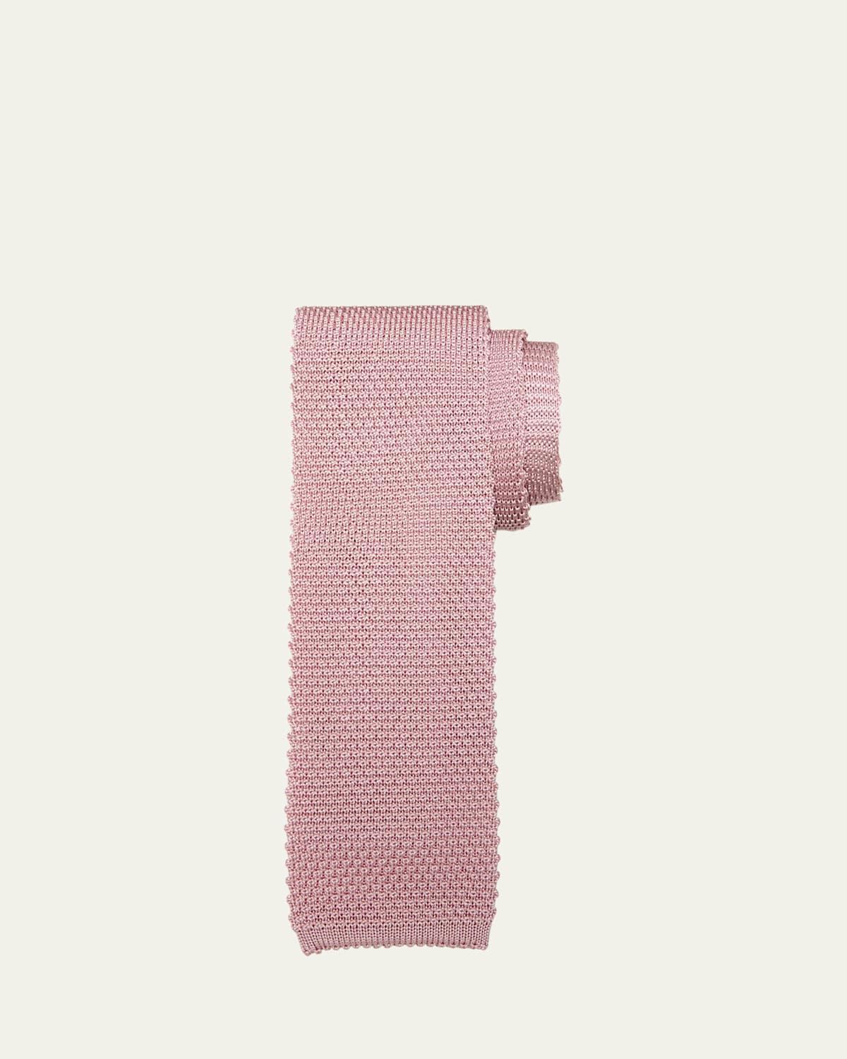 Mens Silk-Cotton Knit Tie Product Image