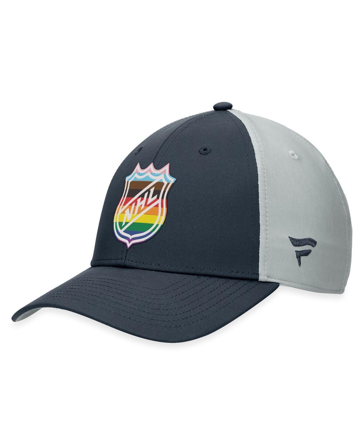 Mens Fanatics Charcoal Nhl Authentic Pro Pride Snapback Hat Product Image