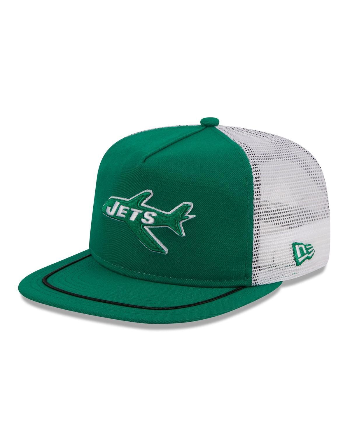 Mens New Era Kelly /White New York Jets Original Classic Golfer Adjustable Hat Product Image