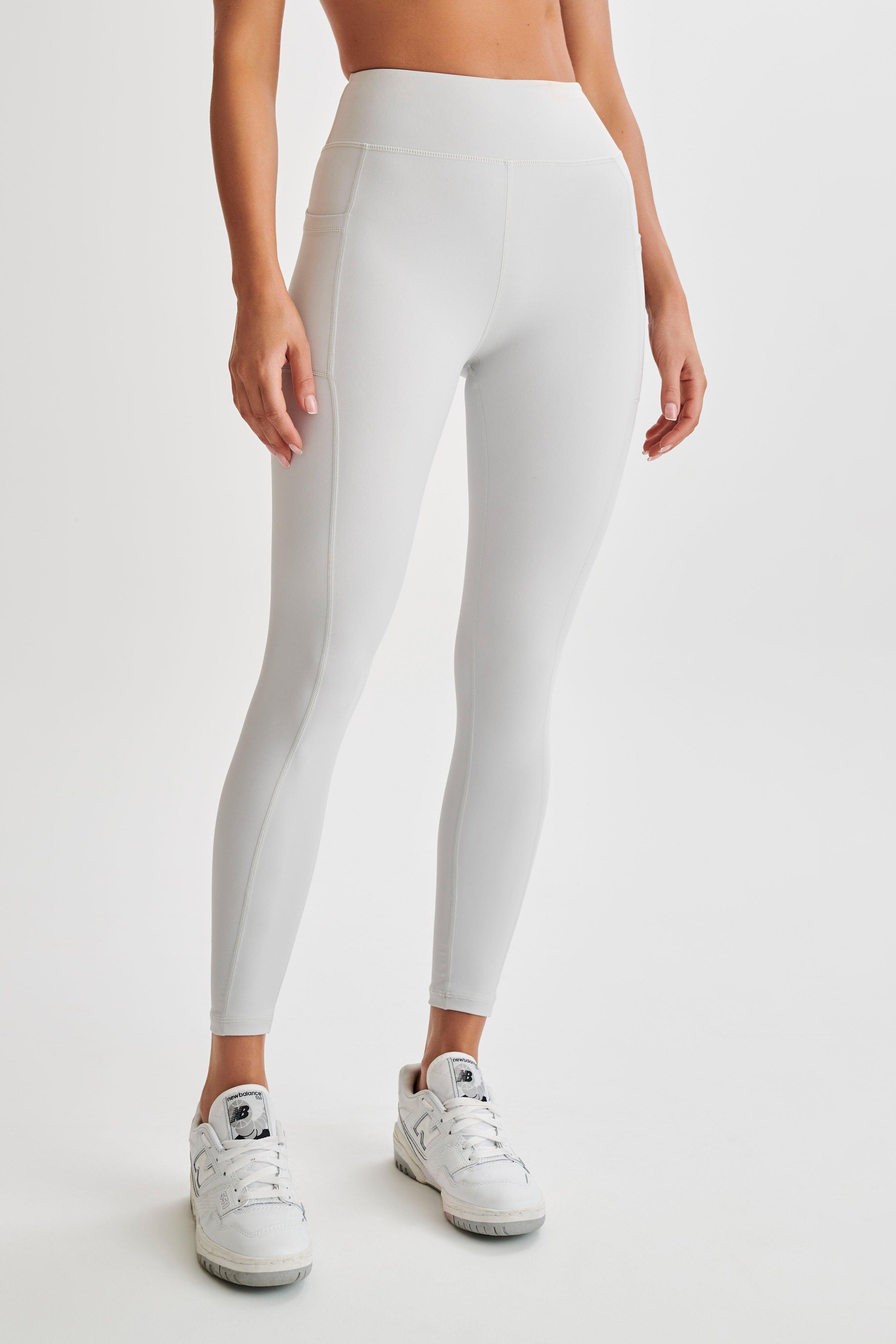 Briar V Back Leggings With Pockets - Ice Grey product image