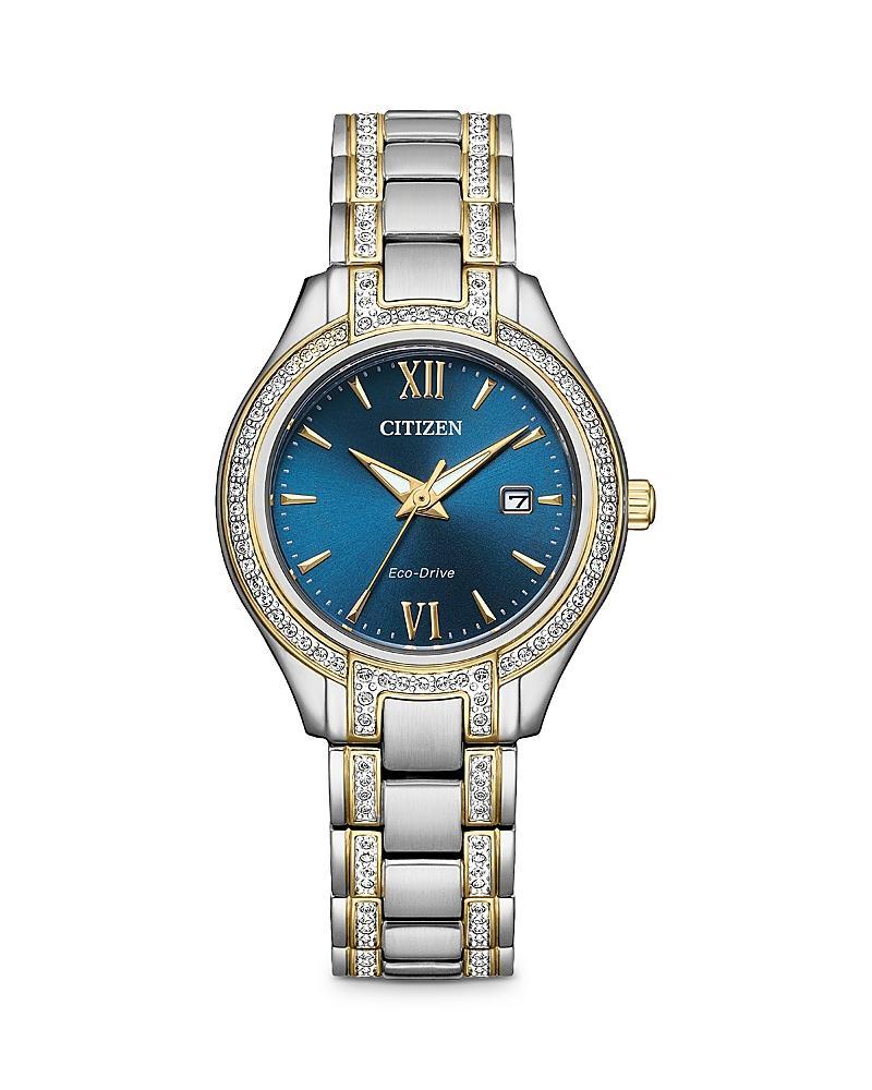 Citizen Eco-Drive Womens Silhouette Crystal Stainless Steel Bracelet Watch 30mm Product Image