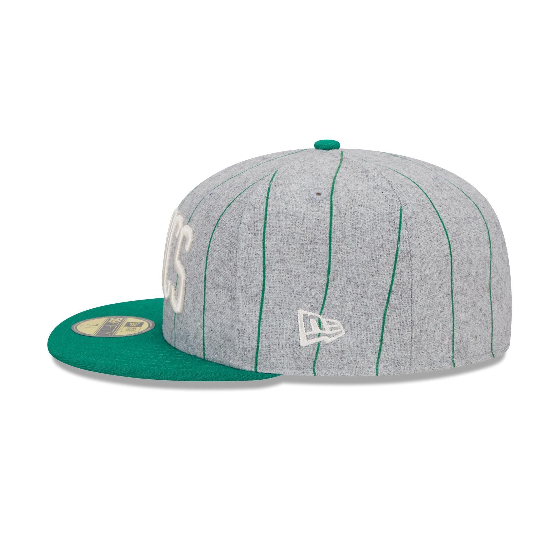 Boston Celtics Heather Pinstripe 59FIFTY Fitted Hat Male Product Image