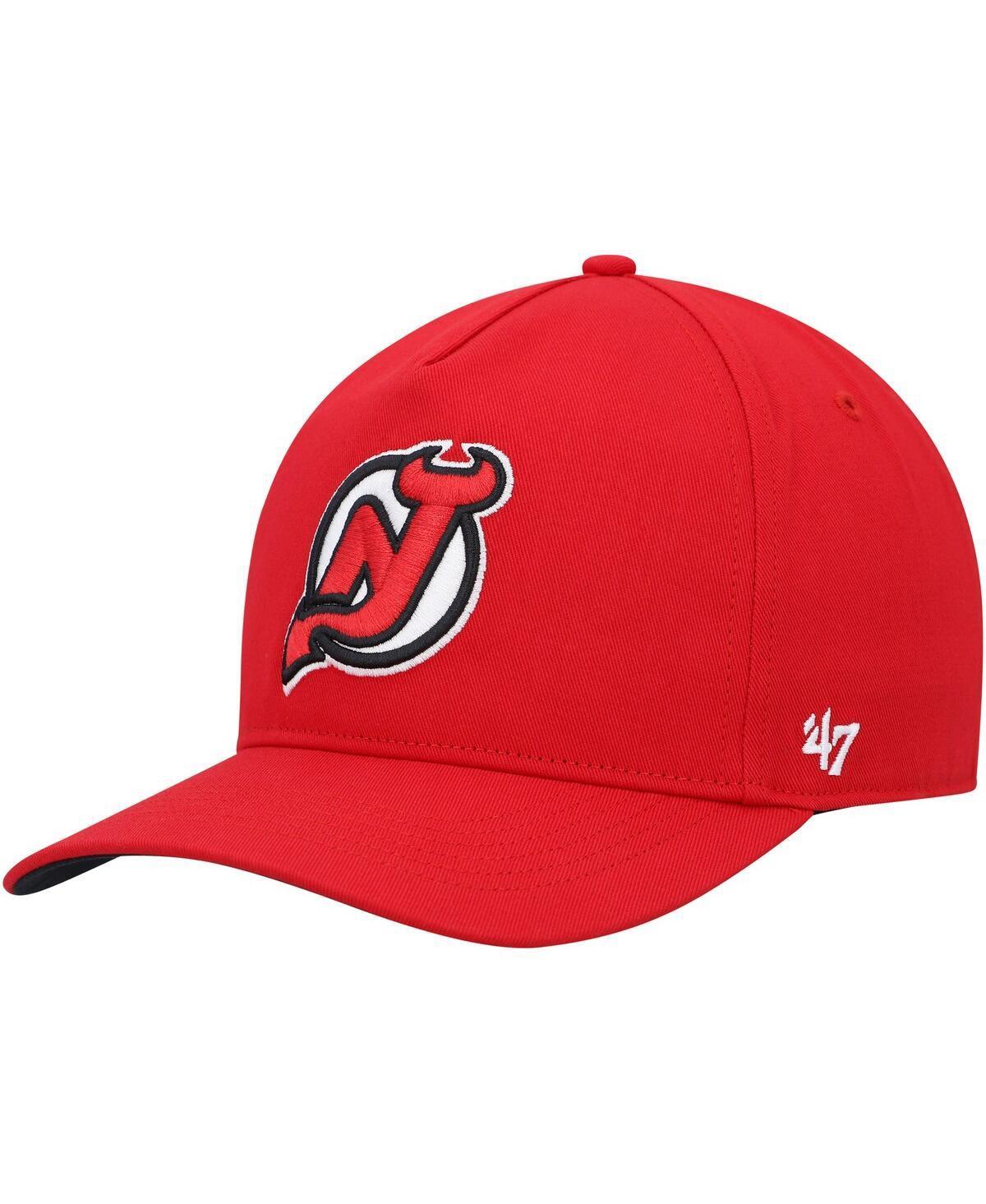 Mens 47 Brand Red New Jersey Devils Primary Hitch Snapback Hat Product Image