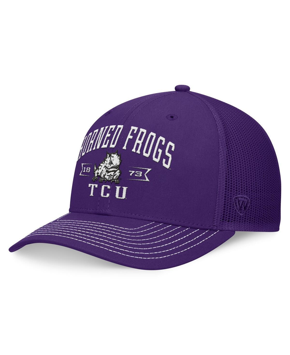 Mens Top of the World TCU Horned Frogs Carson Trucker Adjustable Hat Product Image