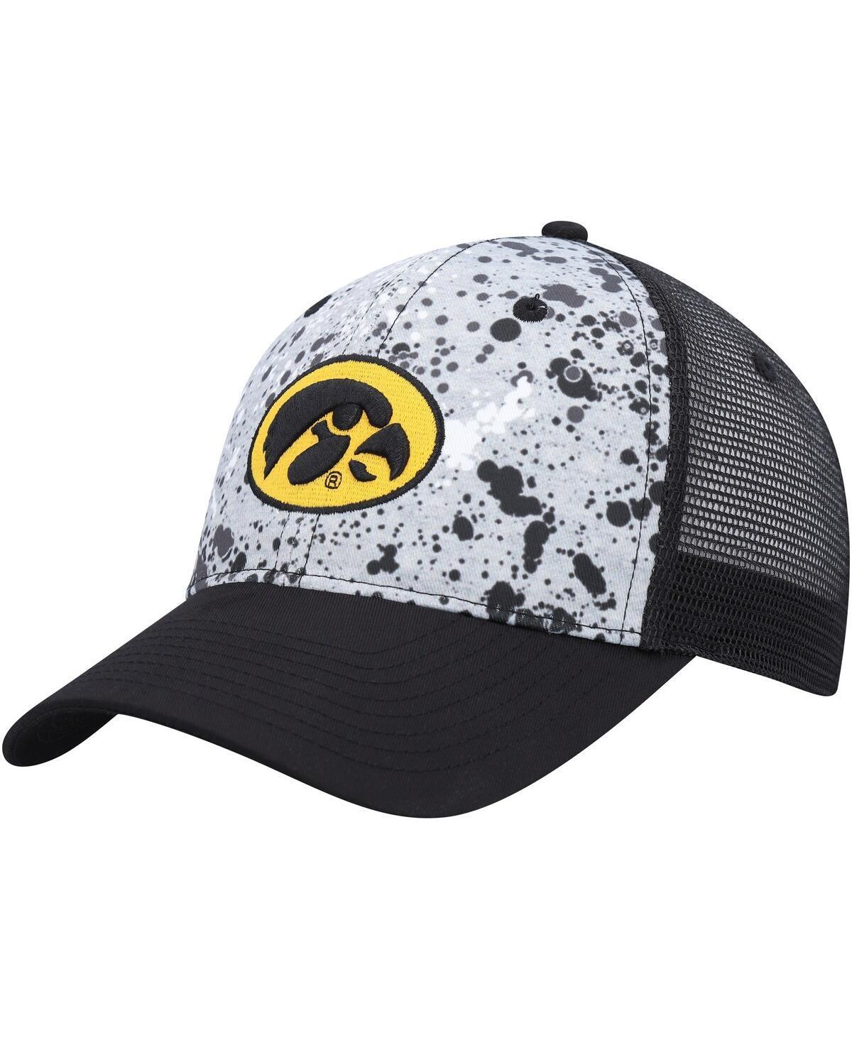 Mens Colosseum Gray/Black Iowa Hawkeyes Love Fern Trucker Snapback Hat Product Image