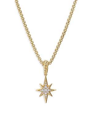 Womens North Star Amulet In 18K Yellow Gold With Pav Diamonds Product Image