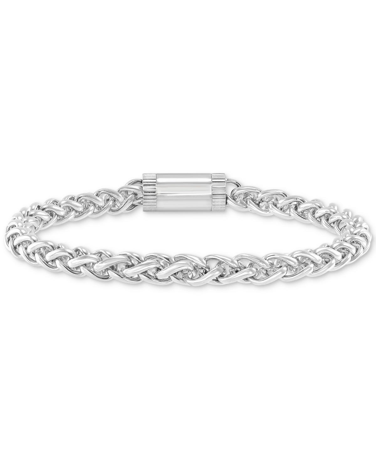 Blackjack Mens Wheat Link Chain Bracelet in Stainless Steel Product Image