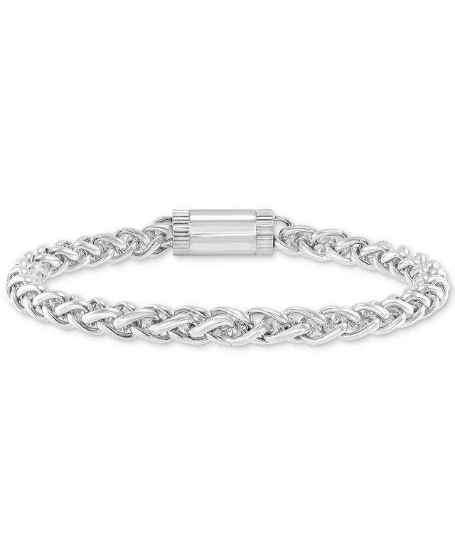 Blackjack Mens Wheat Link Chain Bracelet in Stainless Steel Product Image