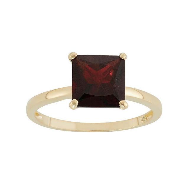 Designs by Gioelli Garnet 10k Gold Ring, Womens Red Product Image