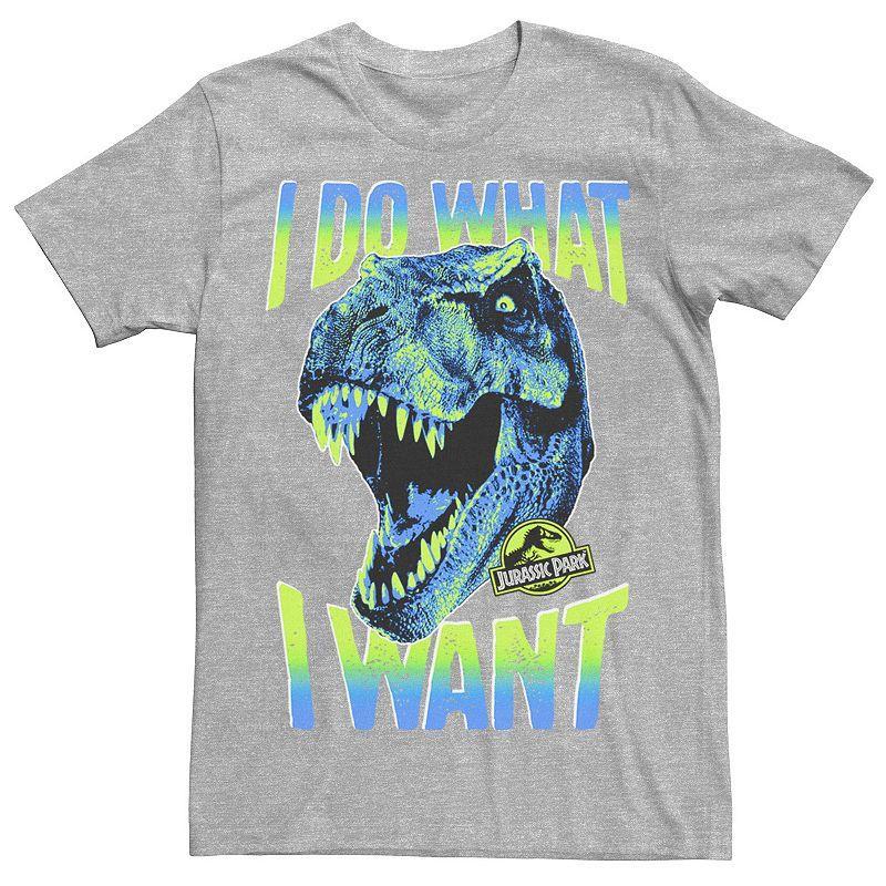 Mens Jurassic Park T-Rex I Do What I Want Tee Athletic Grey Product Image