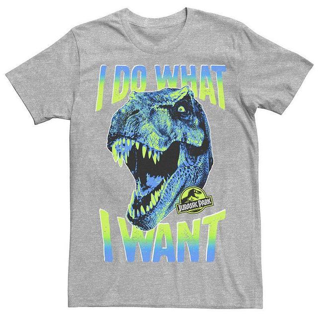 Mens Jurassic Park T-Rex I Do What I Want Tee Med Grey Product Image