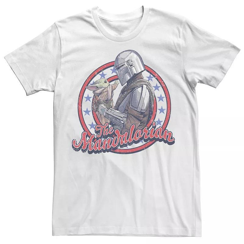 Mens Star Wars: The Mandalorian Mando & Grogu Americana Tee Product Image