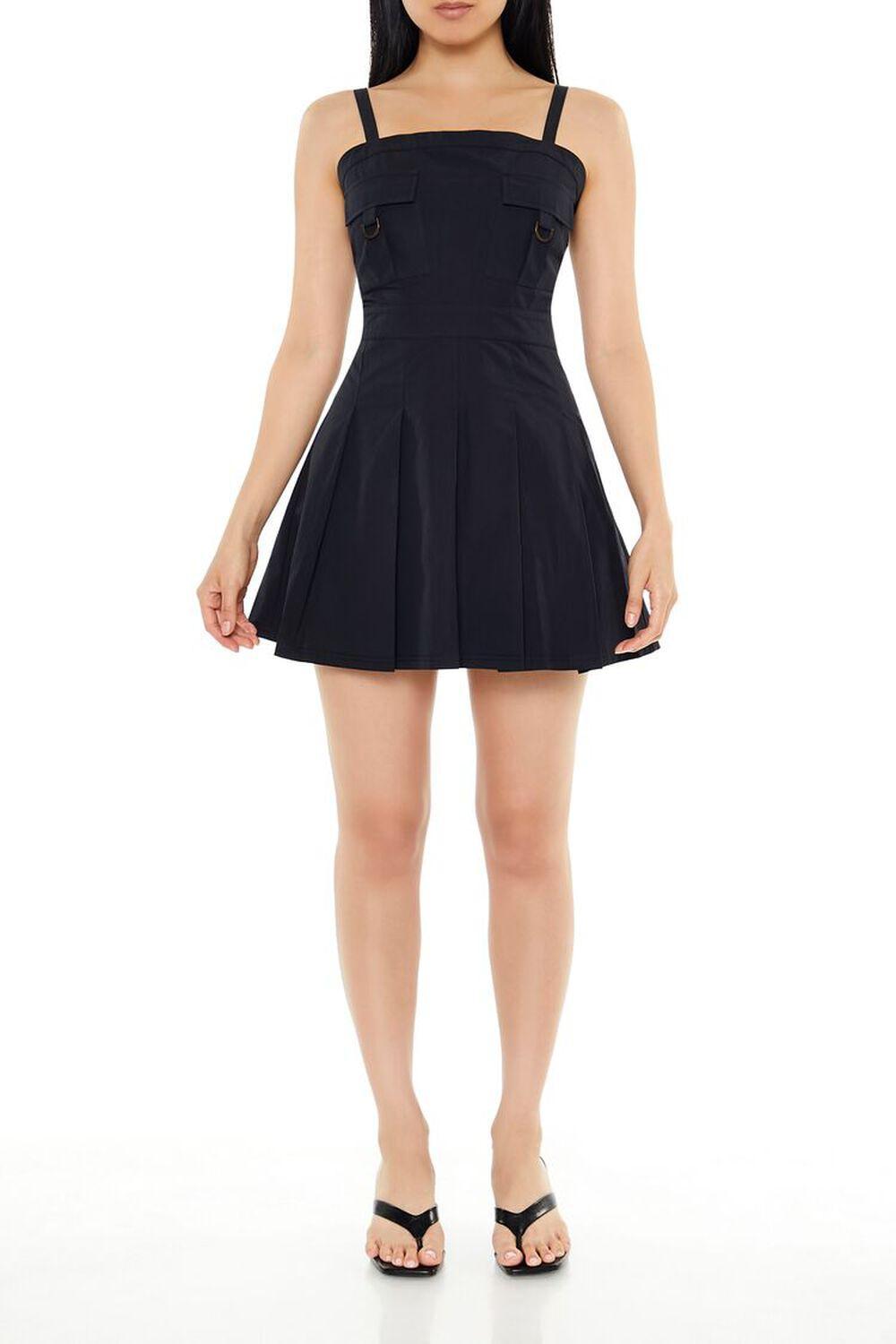 Pleated Poplin Mini Dress | Forever 21 Product Image