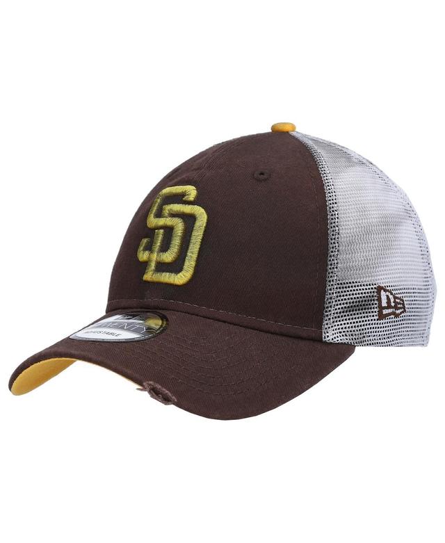 Mens New Era Brown San Diego Padres Team Rustic Trucker 9Twenty Snapback Hat Product Image