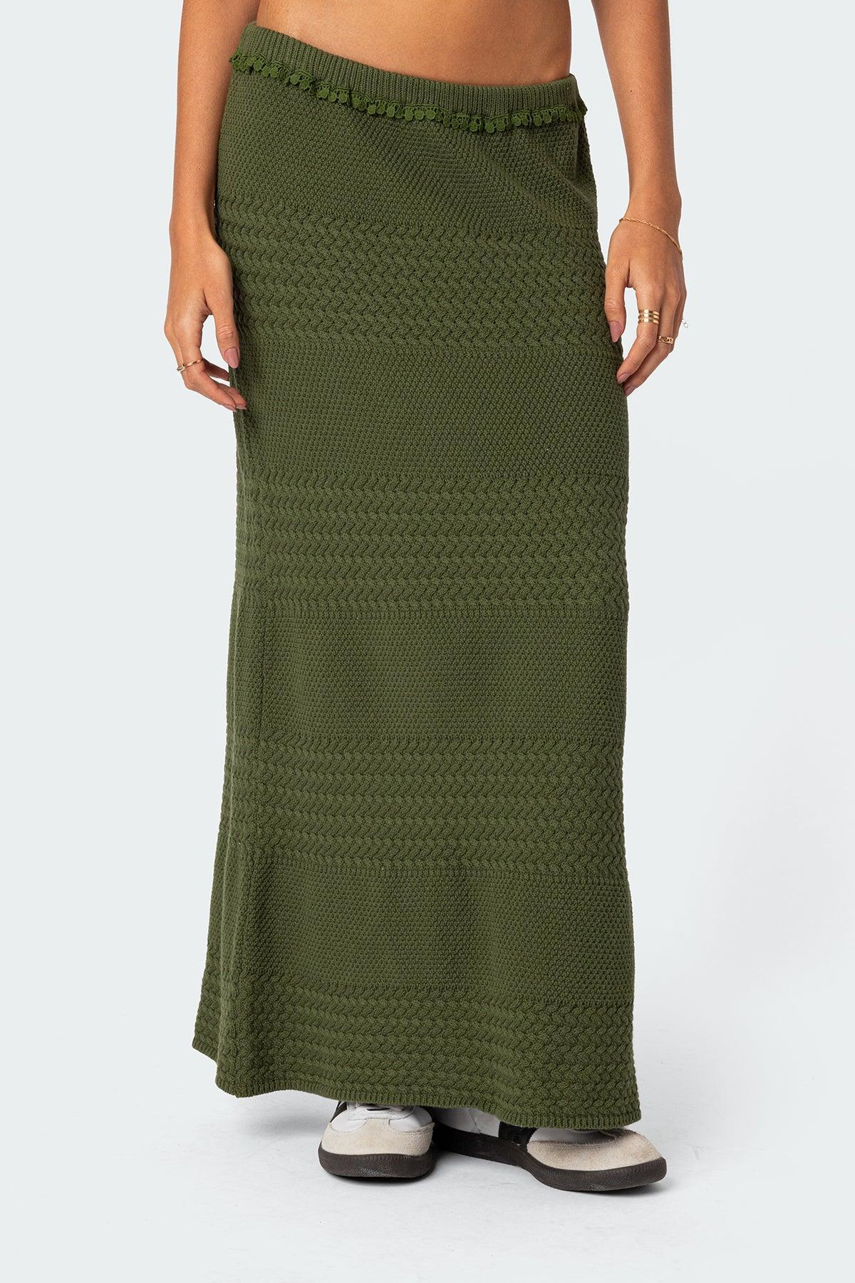 Garner Textured Knit Maxi Skirt Product Image