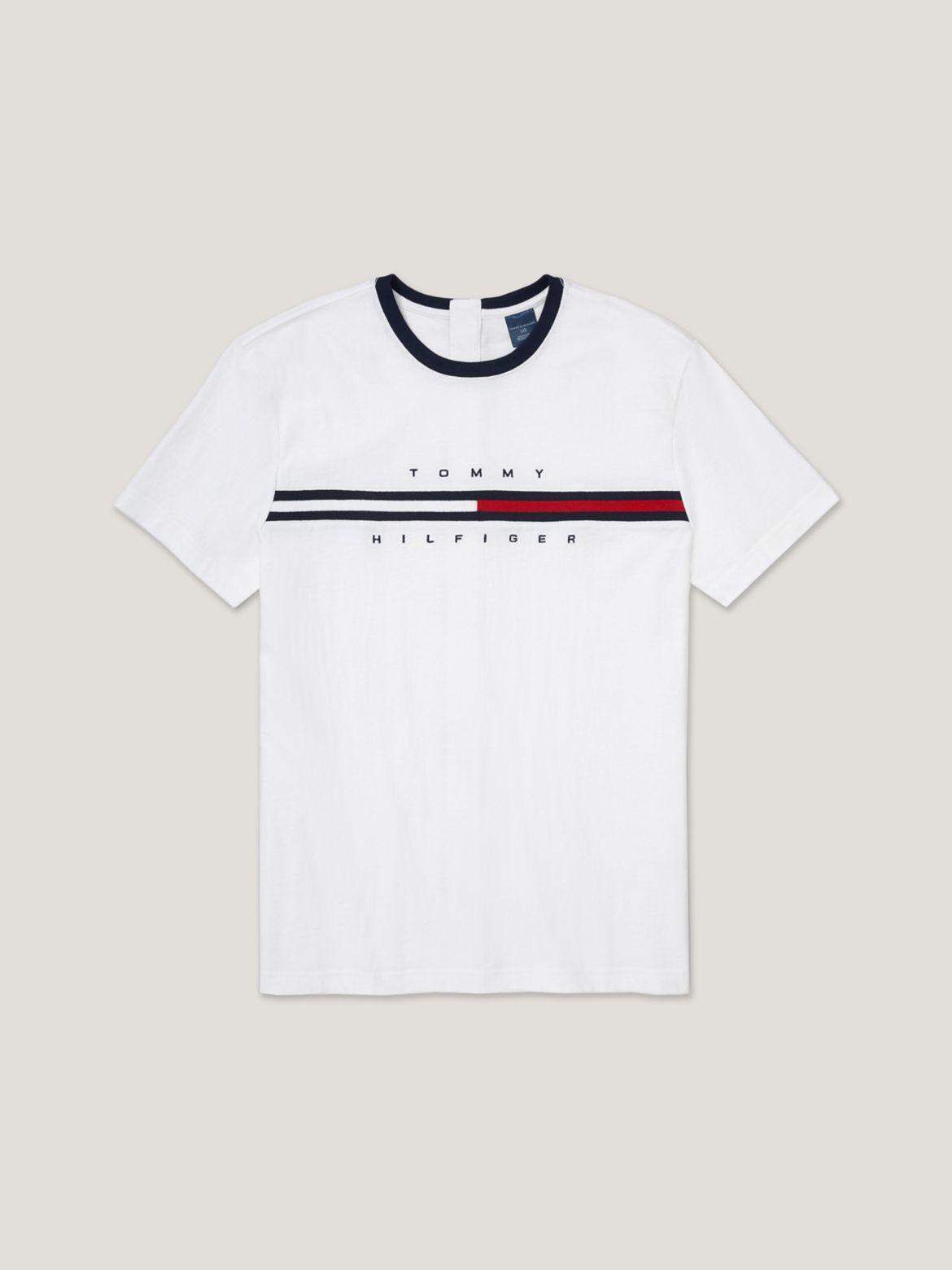 Tommy Hilfiger Men's Seated Fit Signature Stripe T-Shirt Product Image