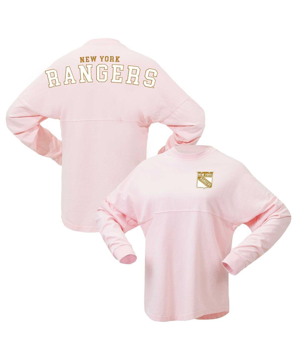 Womens Fanatics Branded Pink New York Rangers Spirit Jersey Long Sleeve T-Shirt Product Image