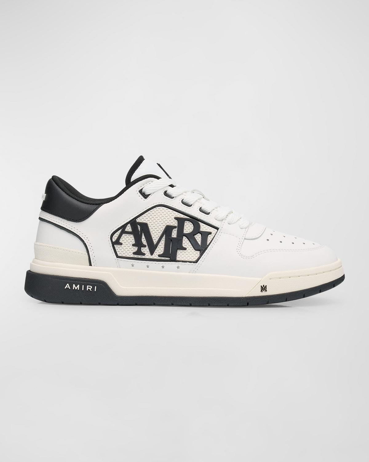 Mens Logo Leather Classic Low-Top Sneakers Product Image