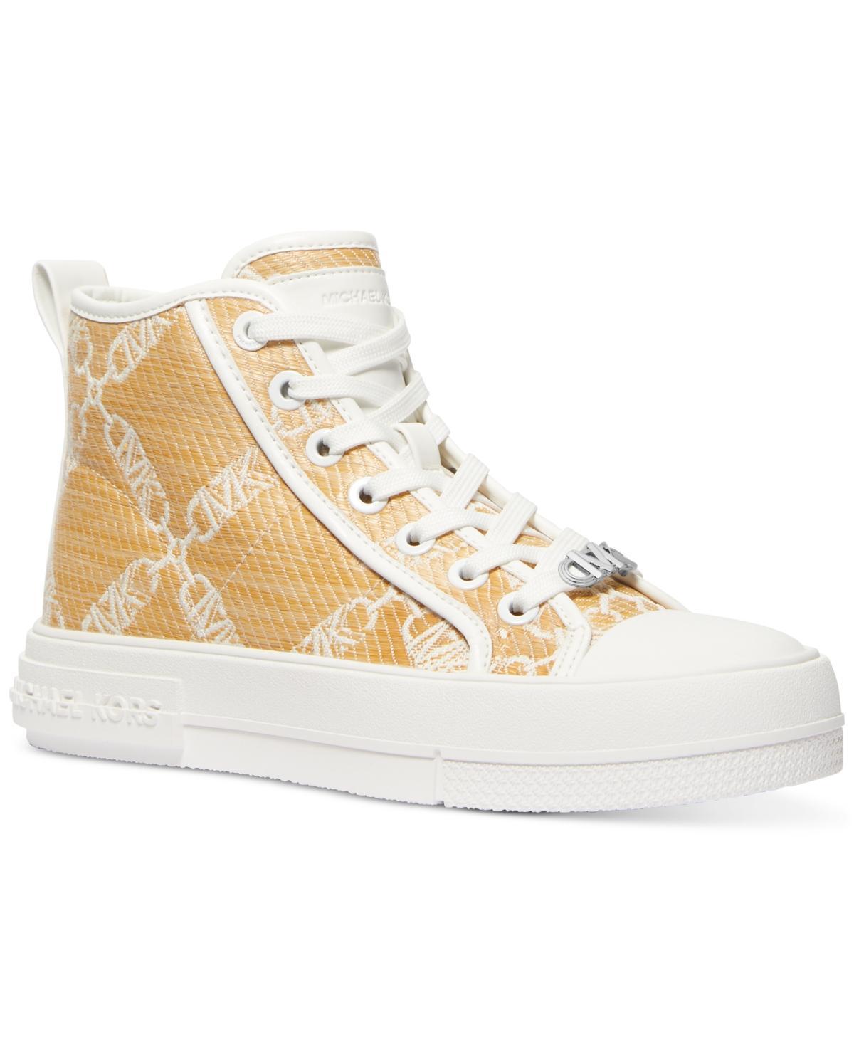 Michael Michael Kors Womens Evy High Top Sneakers - Natural/ Product Image