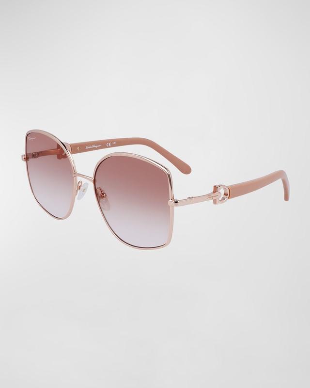 Gancini Acetate & Metal Butterfly Sunglasses Product Image