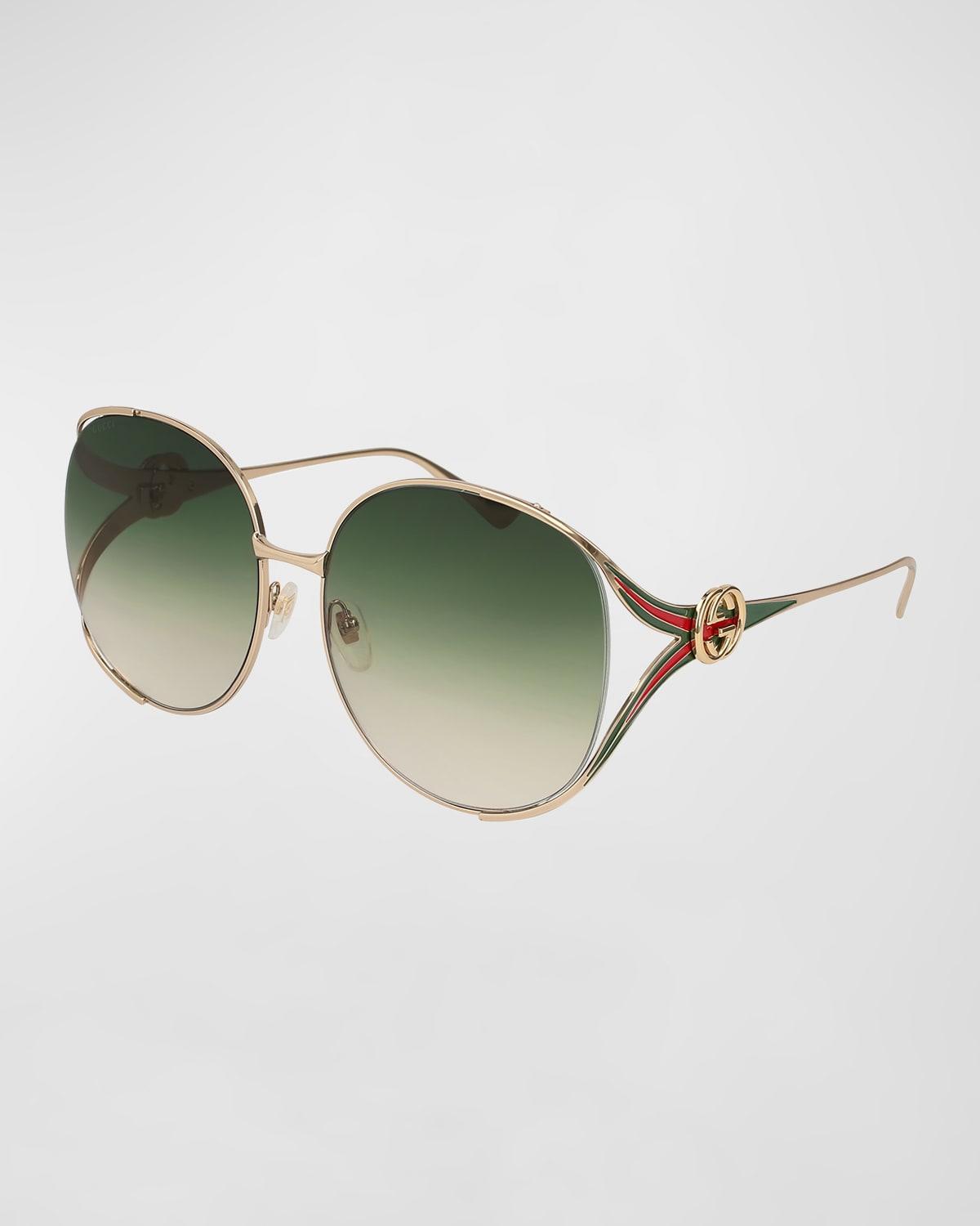 Womens 63MM Oversized Oval Sunglasses Product Image