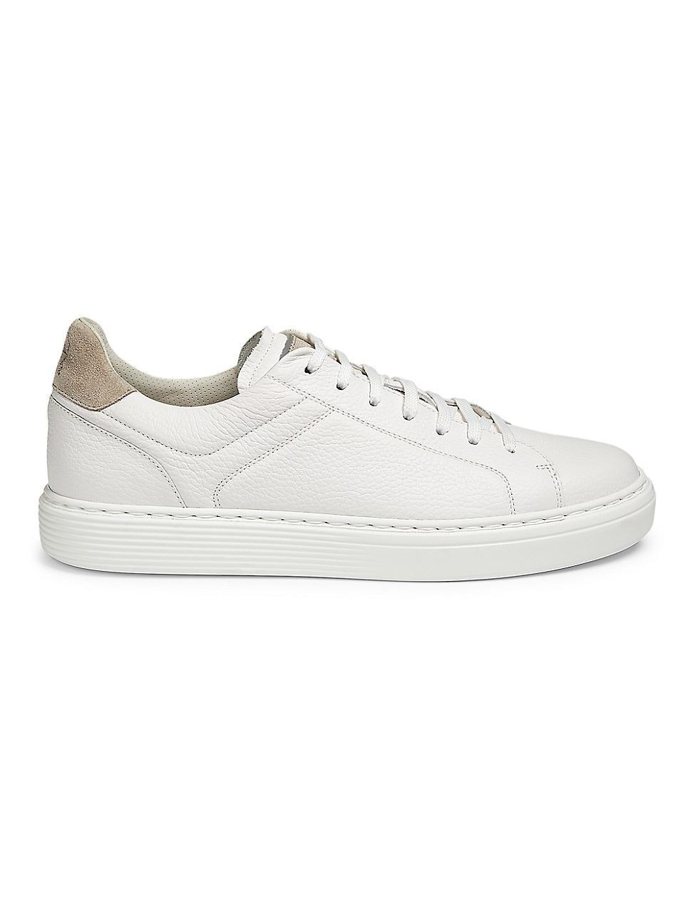 Mens Grained Calfskin Low-Top Sneakers Product Image