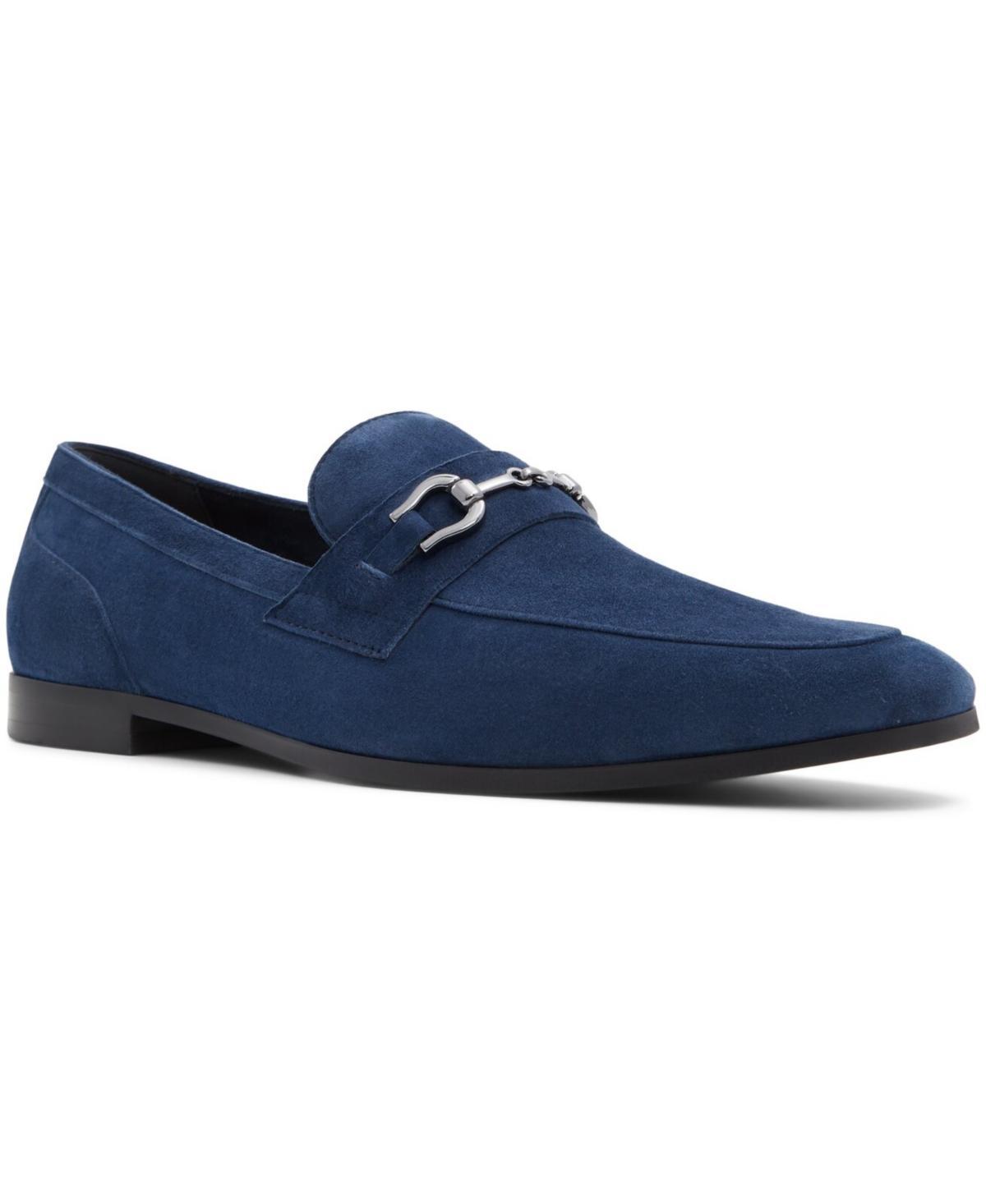 Marinho Open Black Leather Suede Men's Loafers & Slip-Ons | ALDO US Product Image