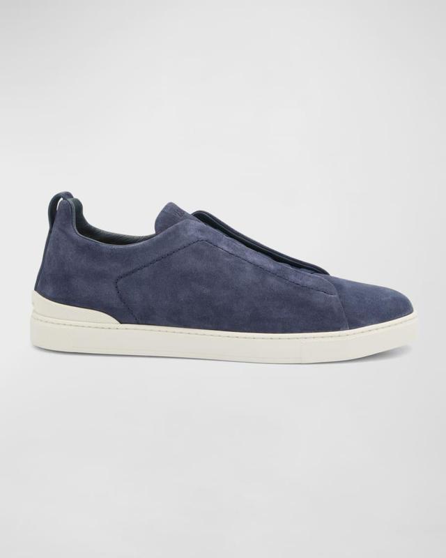 Men's Triple Stitch Suede Sneakers Product Image