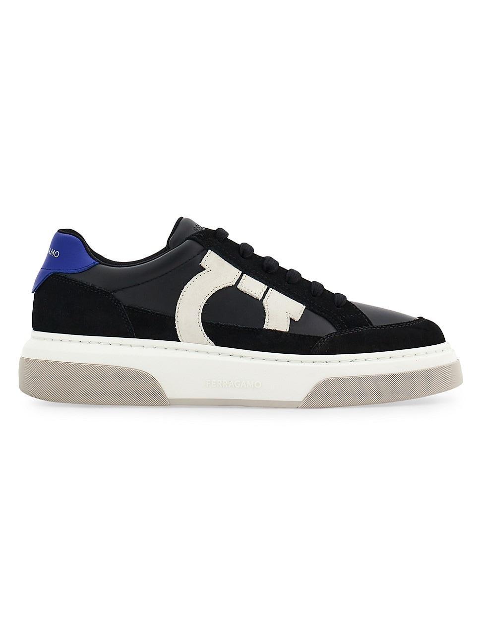 Ferragamo Mens Cassina Leather Sneakers Product Image