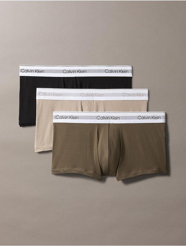 Calvin Klein Mens Modern Air 3-Pack Low Rise Trunk - Grey - M Product Image