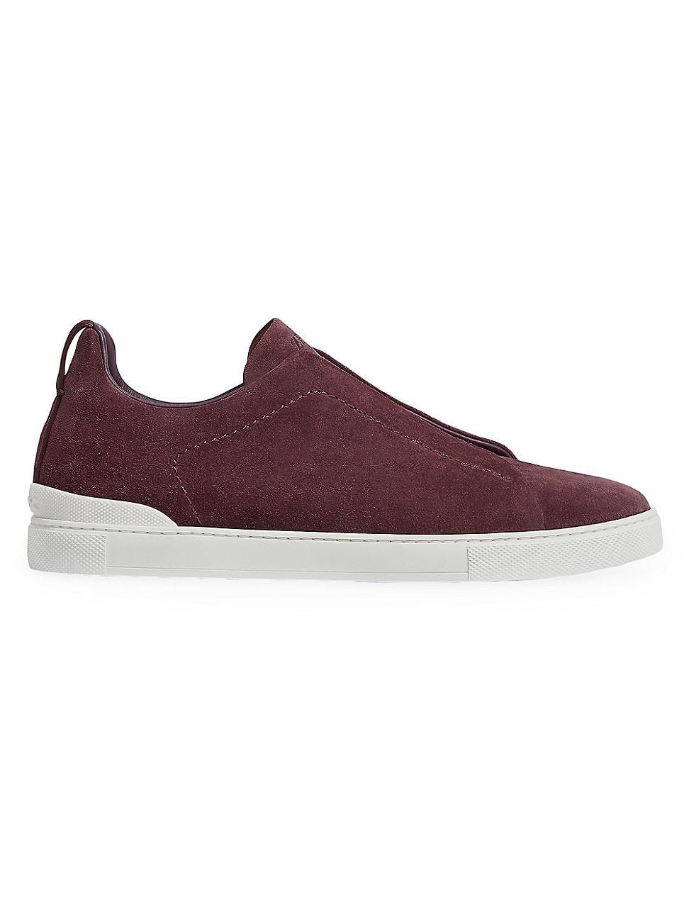 Mens Triple Stitch Suede Low-Top Sneakers Product Image