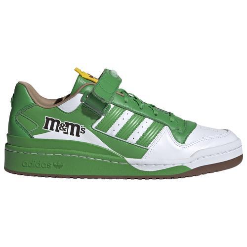 adidas Originals Boys Forum Lo X M&M - Basketball Shoes Green/White Product Image