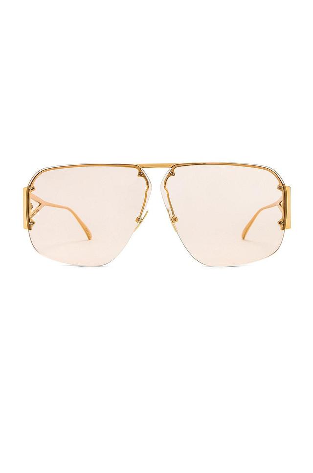 Bottega Veneta Triangle Pilot Sunglasses Metallic Gold.. Product Image