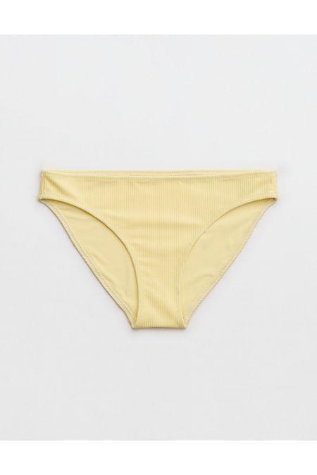 Aerie Shine Rib Full Coverage Bikini Bottom Women's Product Image