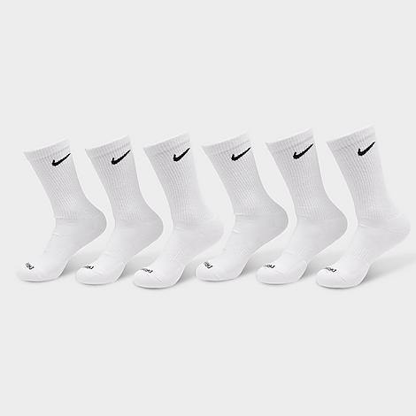 Nike Mens Nike 6 Pack Everyday Plus Cushioned Socks - Mens Black/White Product Image