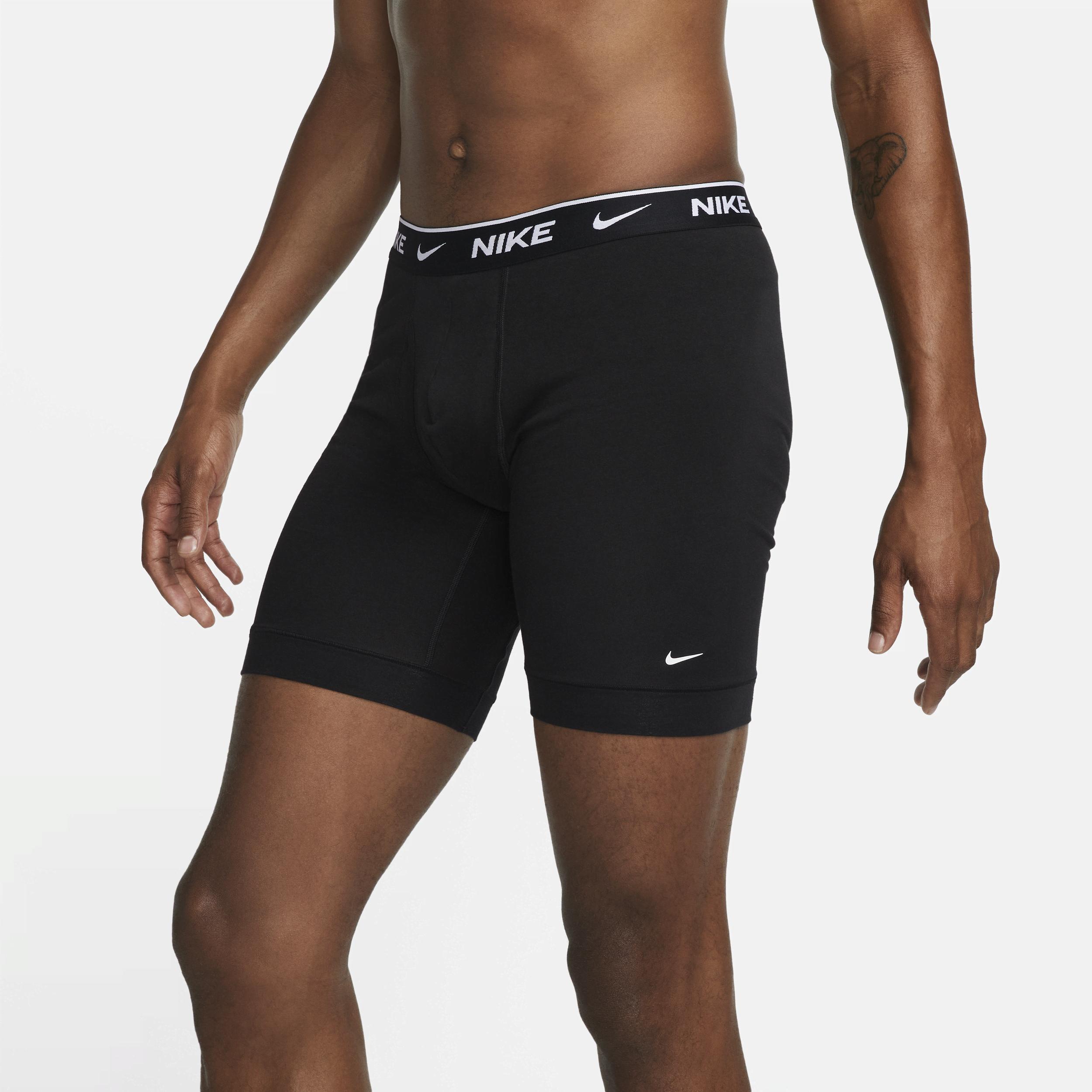 Mens Nike Dri-FIT Essential 3-pack Stretch Long-Leg Boxer Briefs Black Product Image