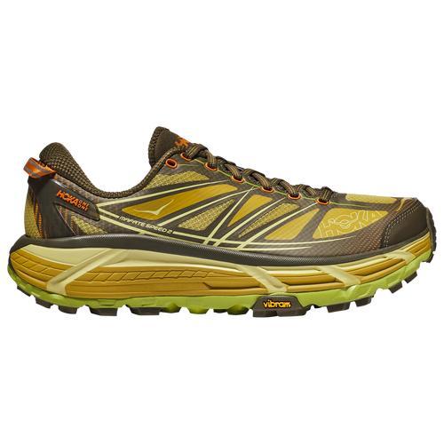 Hoka Mens HOKA Mafate Speed 2 - Walking Shoes Green/Gold Product Image